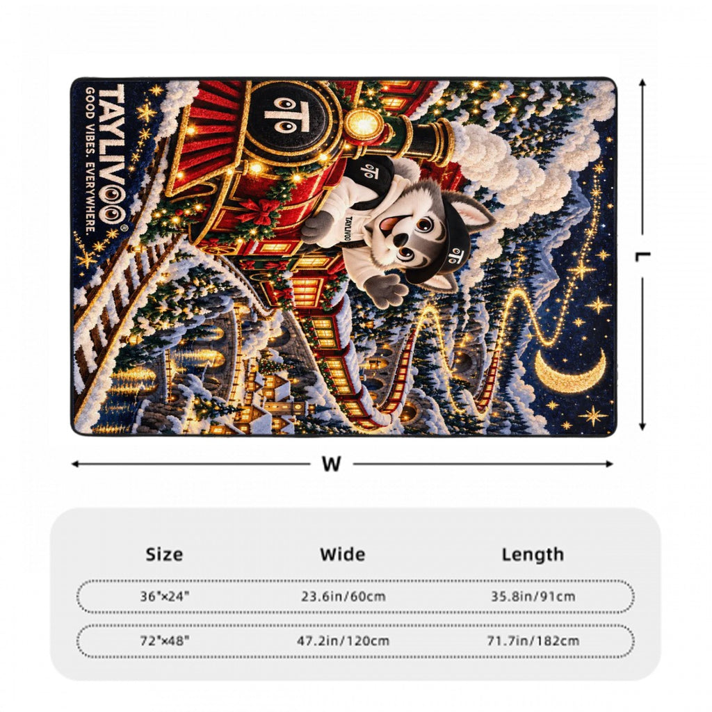 TAYLIVOO Jingle DJ Non-Slip Area Rug