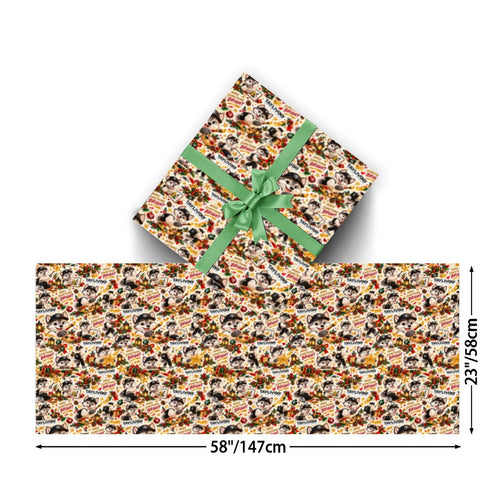 TAYLIVOO Christmas Joy Gift Wrap – 3 Sheets