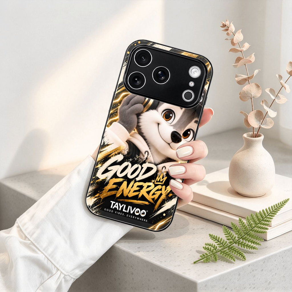 TAYLIVOO Good Energy 유리 케이스 iPhone 18 Pro