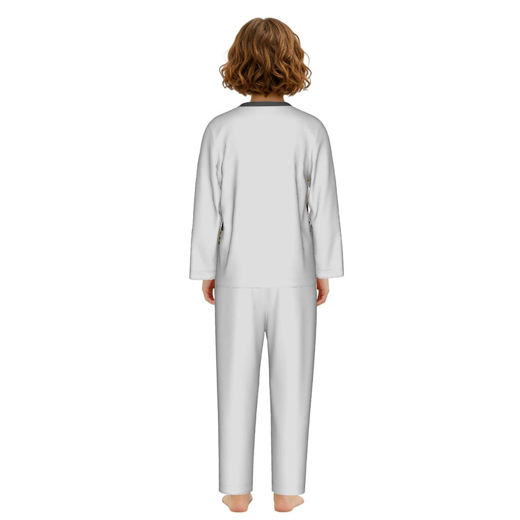 TAYLIVOO Good Night Good Vibes Kinder-Pyjama-Set – Grau
