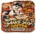 TAYLIVOO Make Joy Happen Shaped Rug
