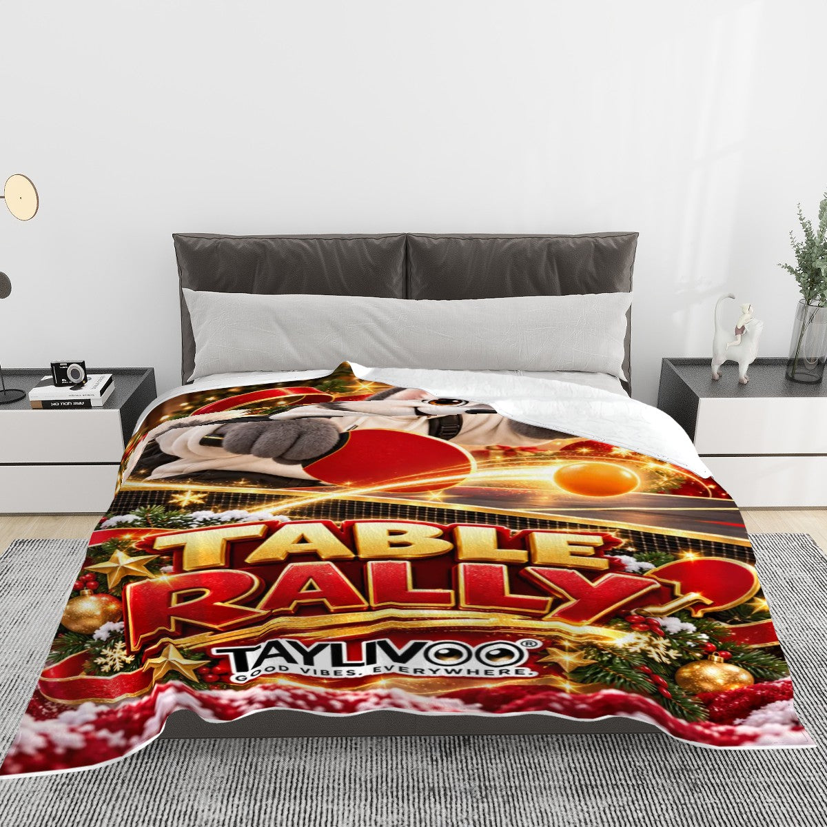 TAYLIVOO Table Rally Flannel Throw Blanket – 280 GSM