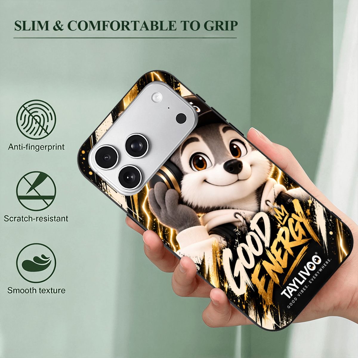 TAYLIVOO Good Energy TPU Case for iPhone 18 Pro Max