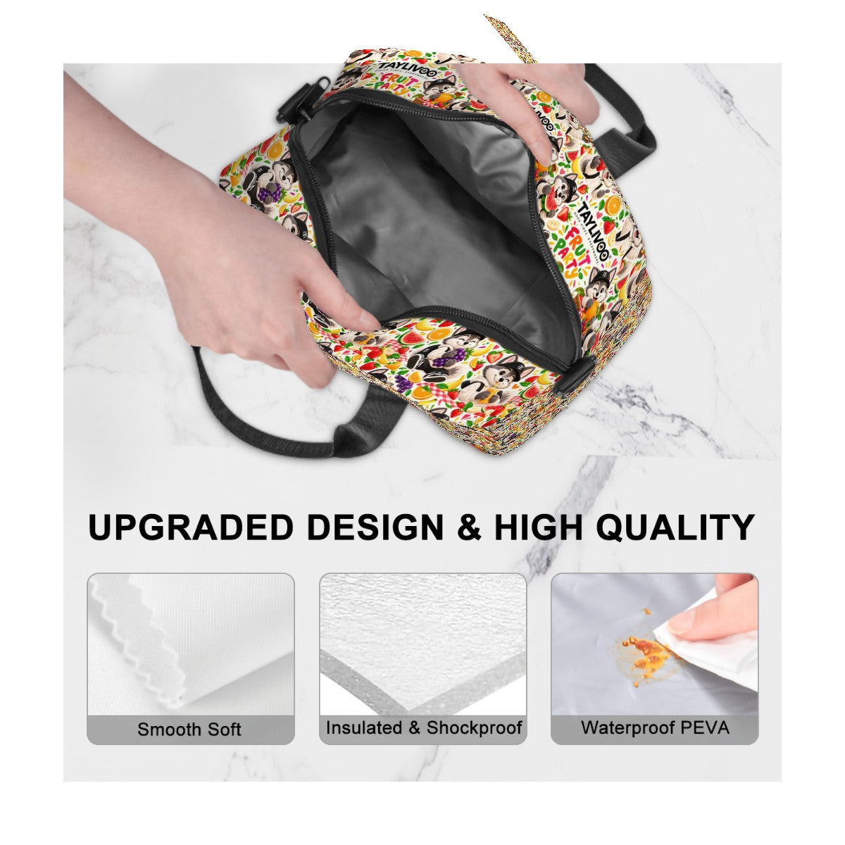 TAYLIVOO Fruit Party Insulated Lunch Bag