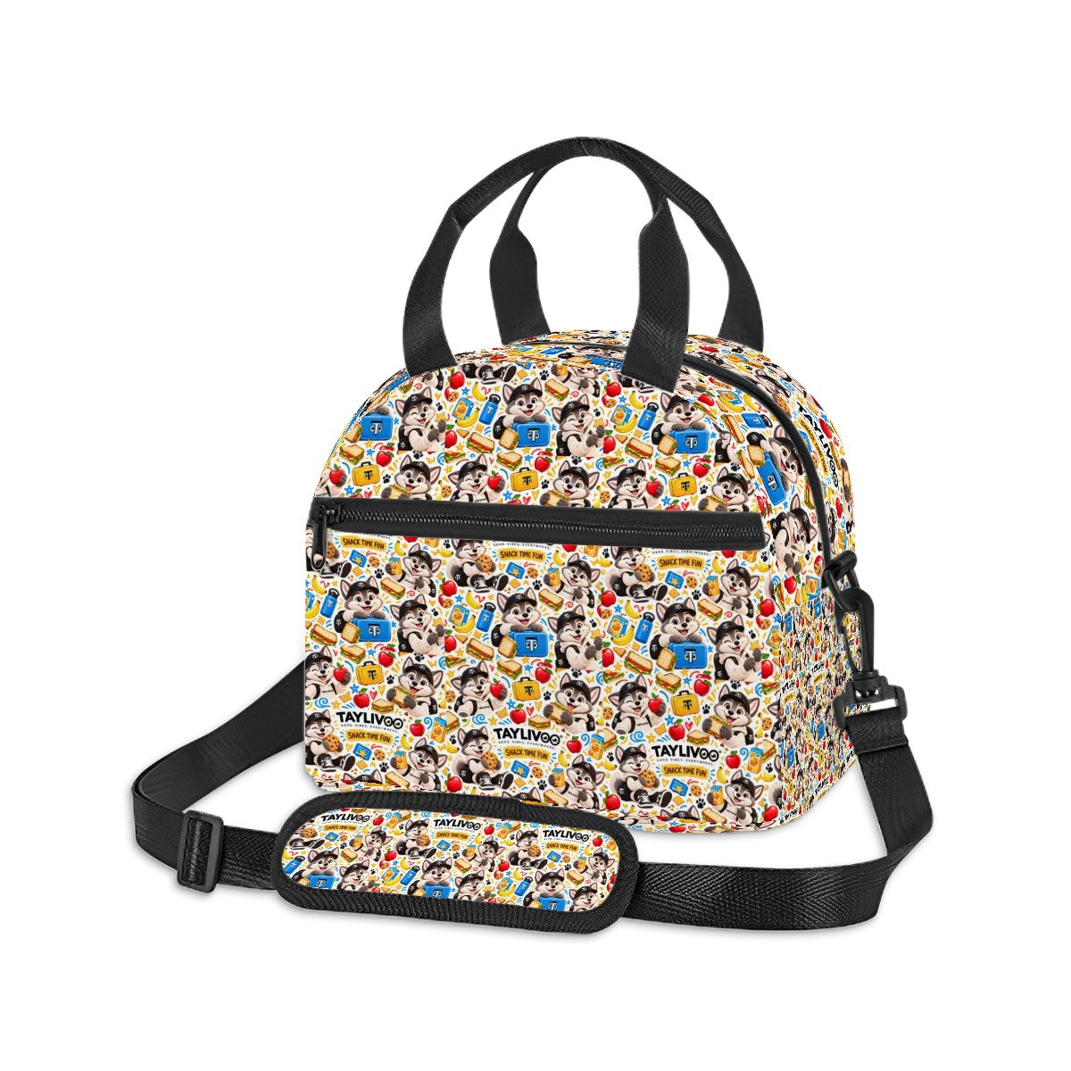 TAYLIVOO Snack Time Fun Insulated Lunch Bag