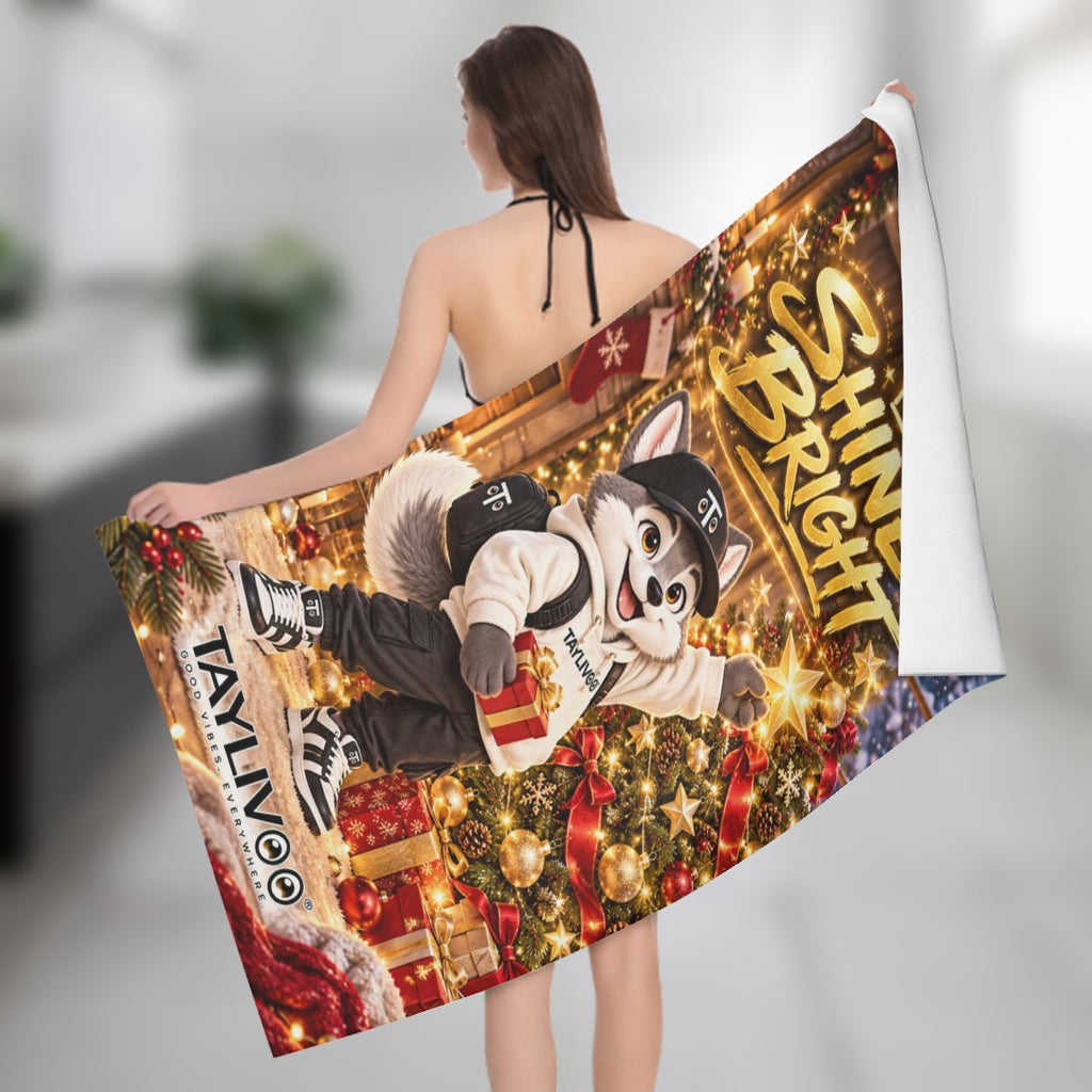 TAYLIVOO Shine Bright Microfiber Bath Towel