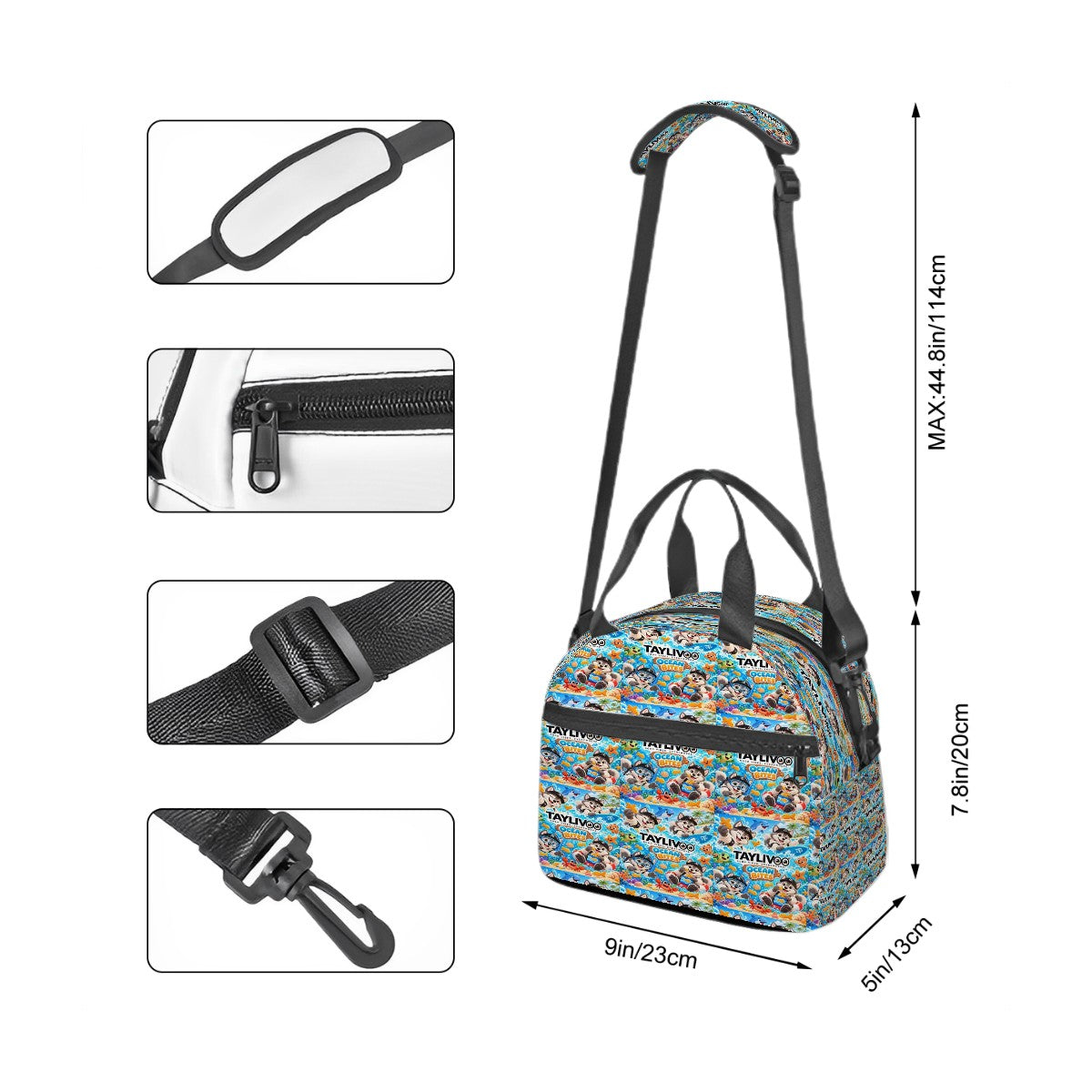 TAYLIVOO Dino Picnic Insulated Lunch Bag