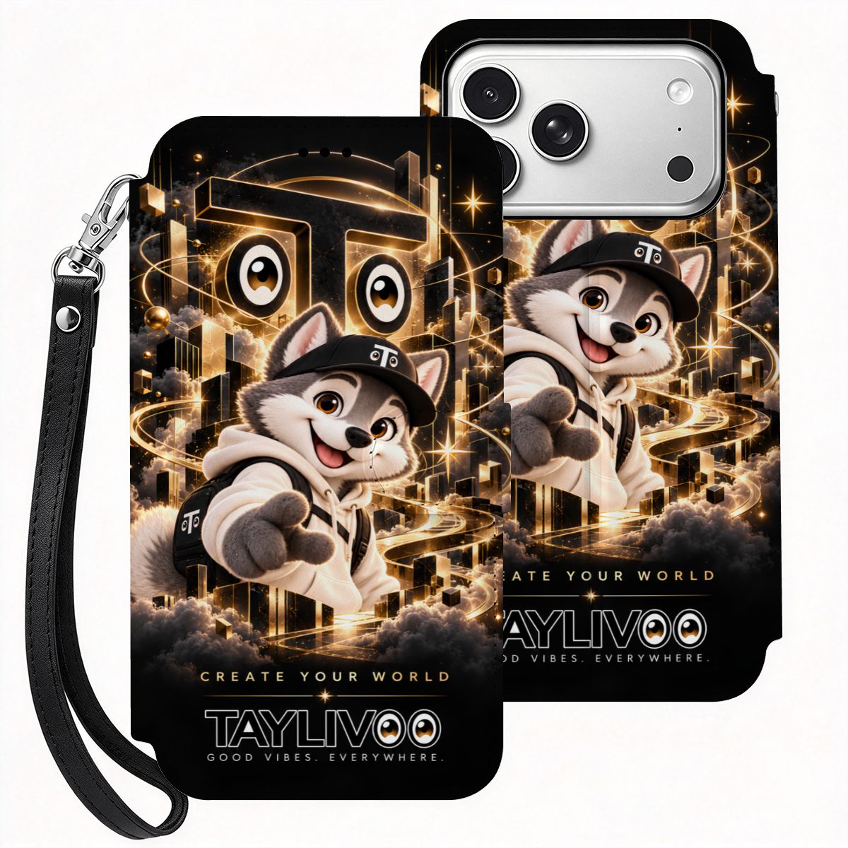 TAYLIVOO Create Your World Wallet Case for iPhone 18 Pro