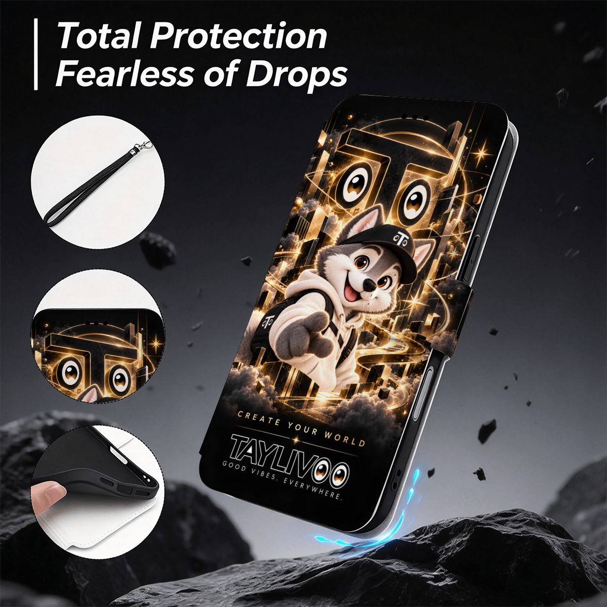 TAYLIVOO Create Your World Wallet Case for iPhone 18 Pro