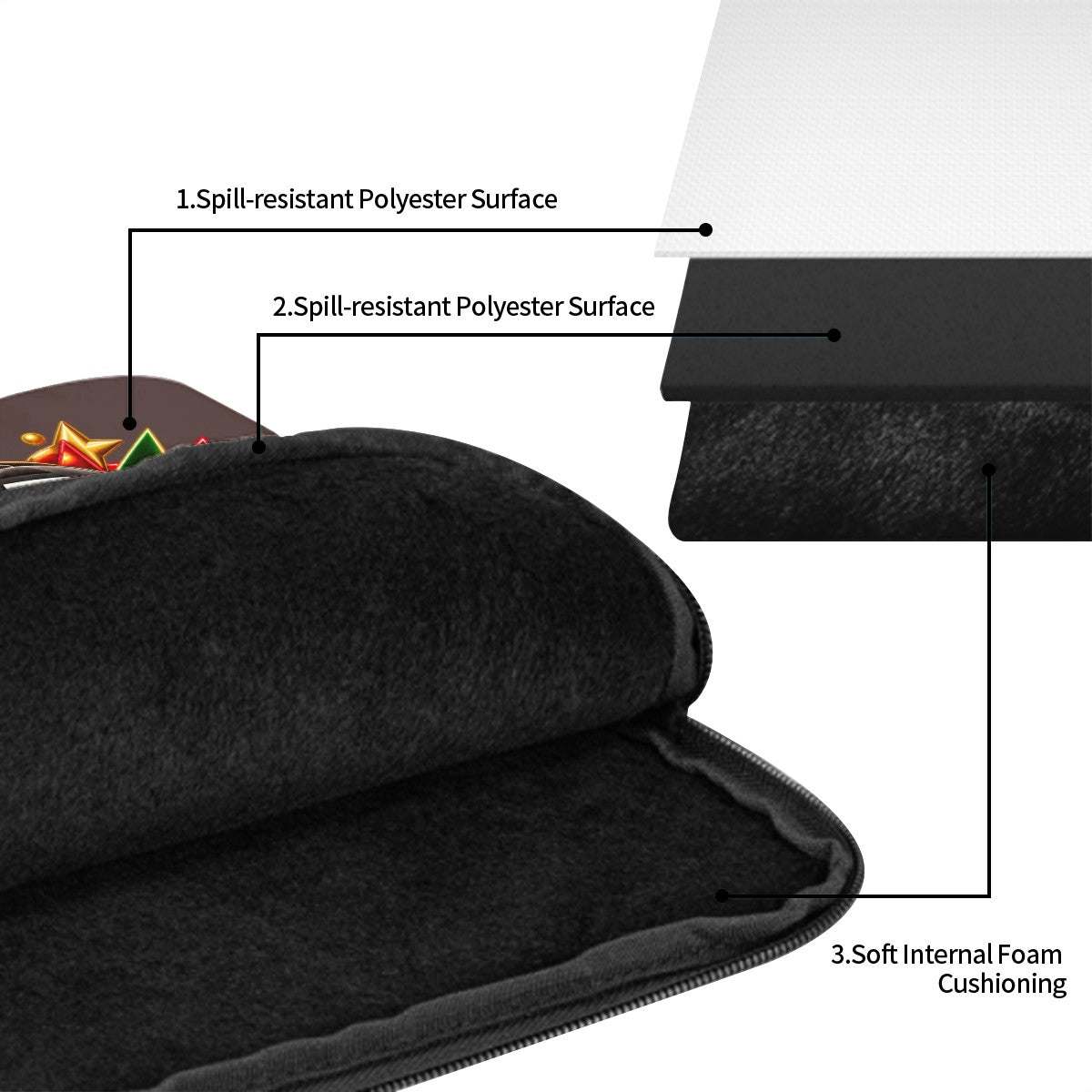 TAYLIVOO Focus Create Shine Funda acolchada para portátil