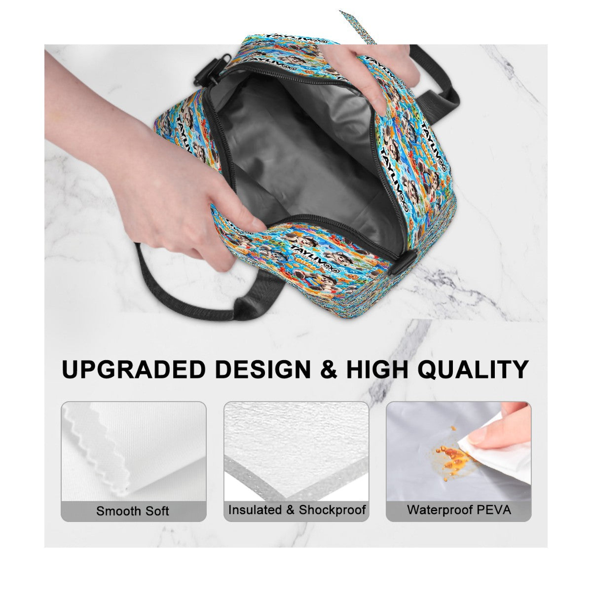 TAYLIVOO Dino Picnic Insulated Lunch Bag