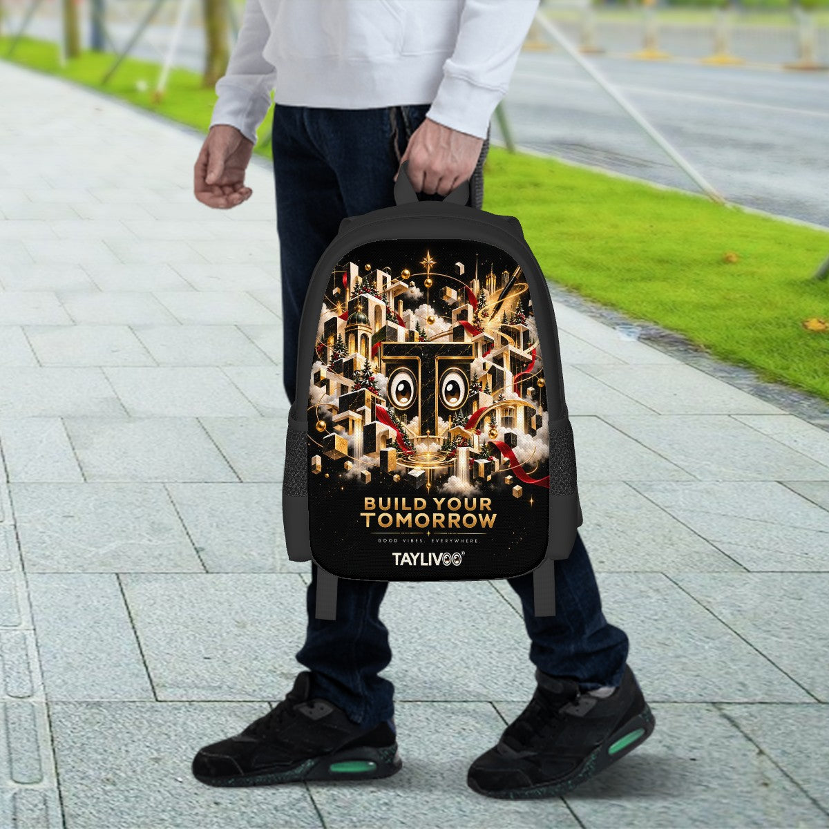 TAYLIVOO Build Your Tomorrow Oxford Backpack