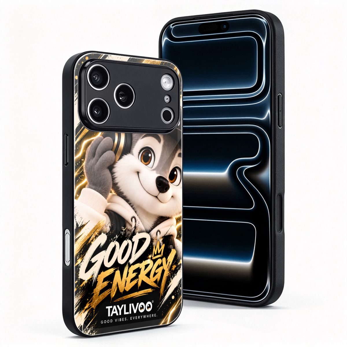 TAYLIVOO Good Energy Glass Case for iPhone 18 Pro Max