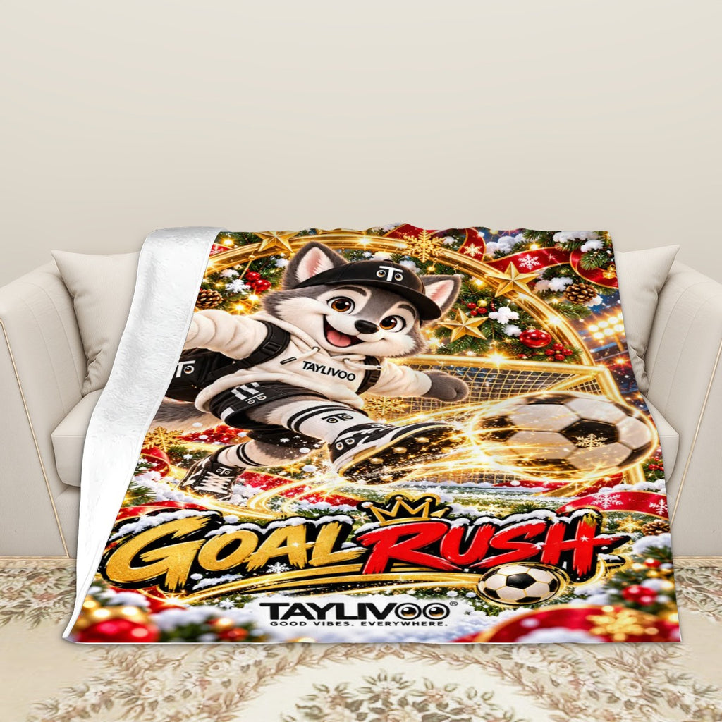 TAYLIVOO Goal Rush — plaid en flanelle – 280 GSM