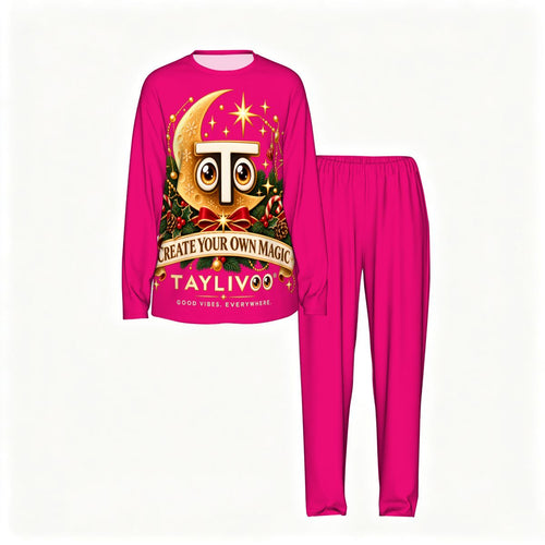 TAYLIVOO Create Your Own Magic Kadın Pijama Takımı – Pembe