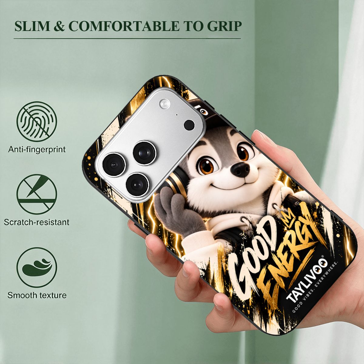 TAYLIVOO Good Energy TPU Case for iPhone 18 Pro