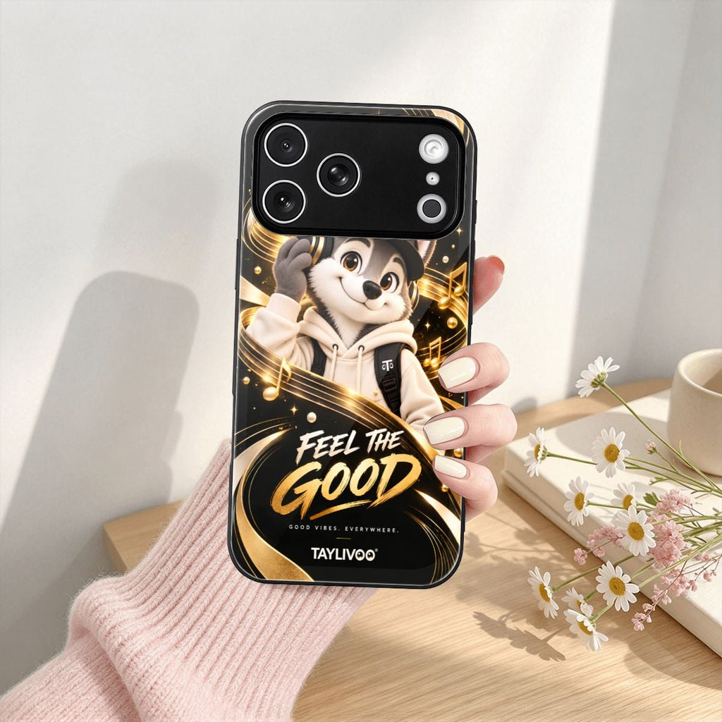 TAYLIVOO Feel the Good 유리 케이스 iPhone 18 Pro Max