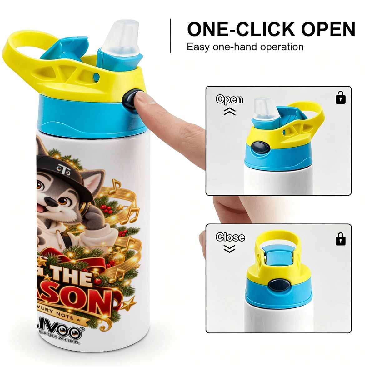 TAYLIVOO Sing the Season Kids’ Water Bottle