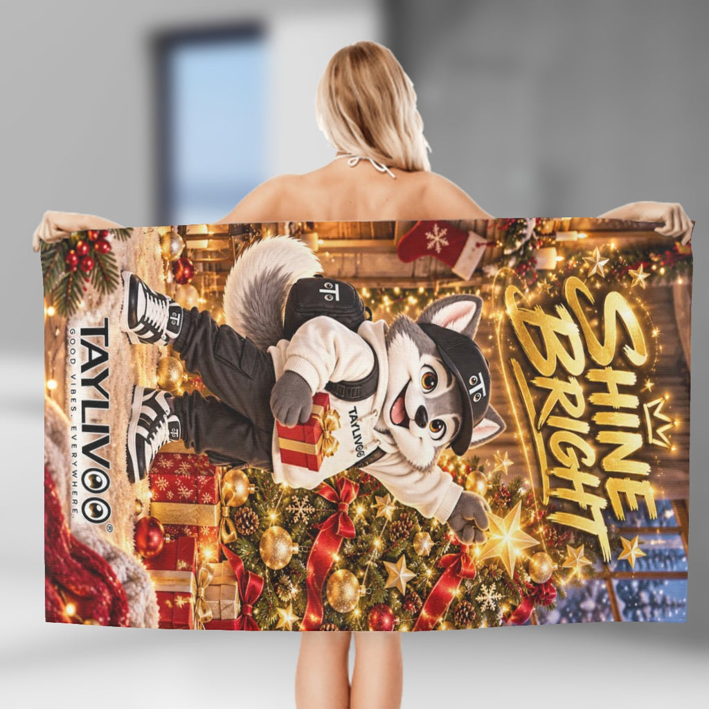 TAYLIVOO Shine Bright Microfiber Bath Towel