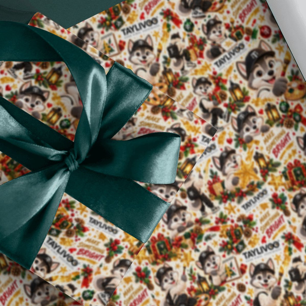 TAYLIVOO Christmas Joy Gift Wrap – 3 Sheets