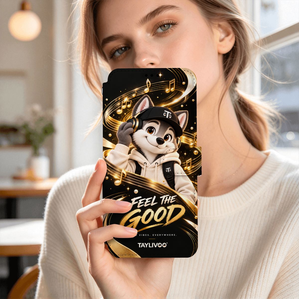 TAYLIVOO Feel the Good Wallet Case for iPhone 18 Pro Max