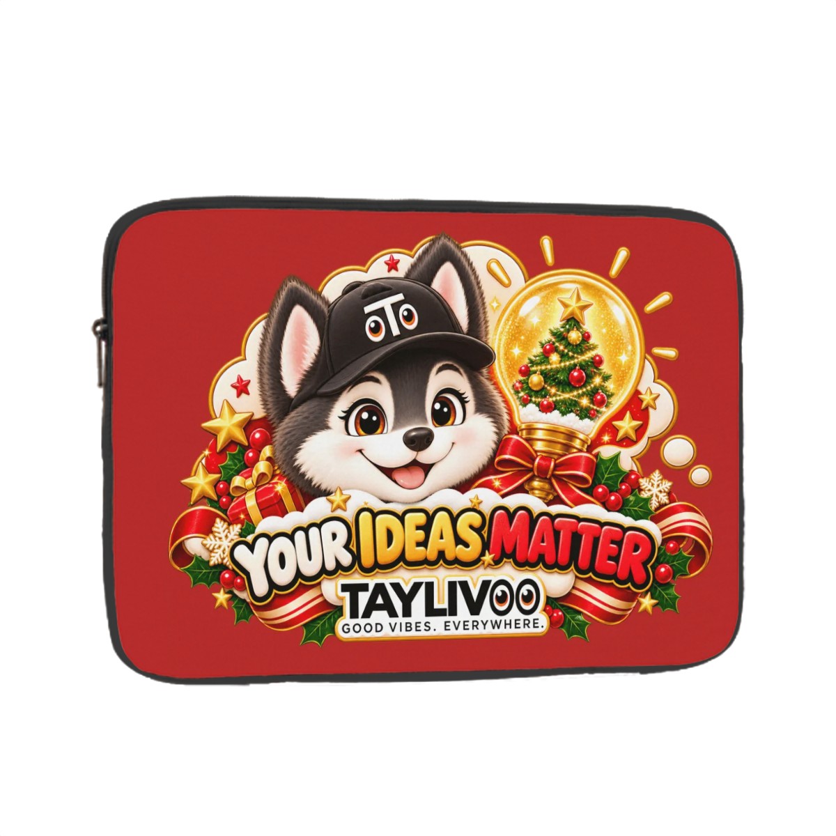 TAYLIVOO Your Ideas Matter Funda acolchada para portátil – Red