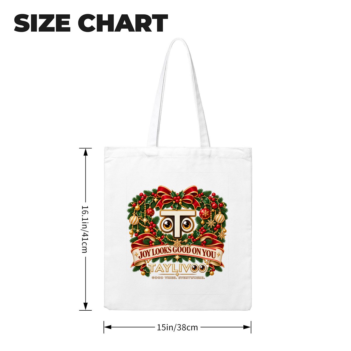 TAYLIVOO Bolsa tote de lona Joy Looks Good on You