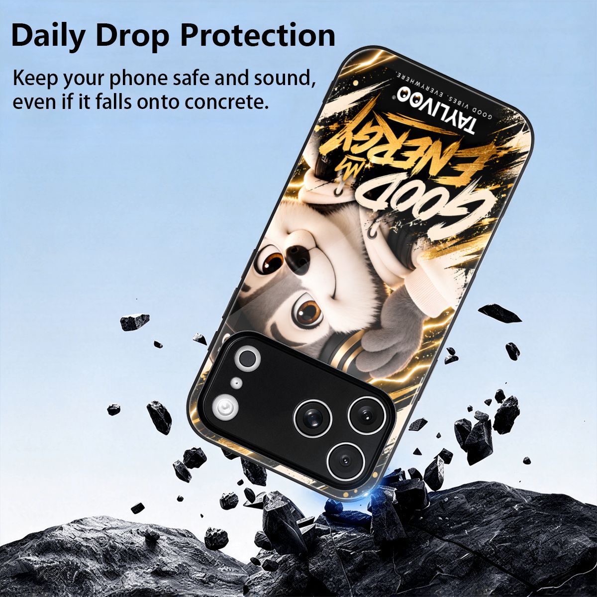 TAYLIVOO Good Energy Glass Case for iPhone 18 Pro Max
