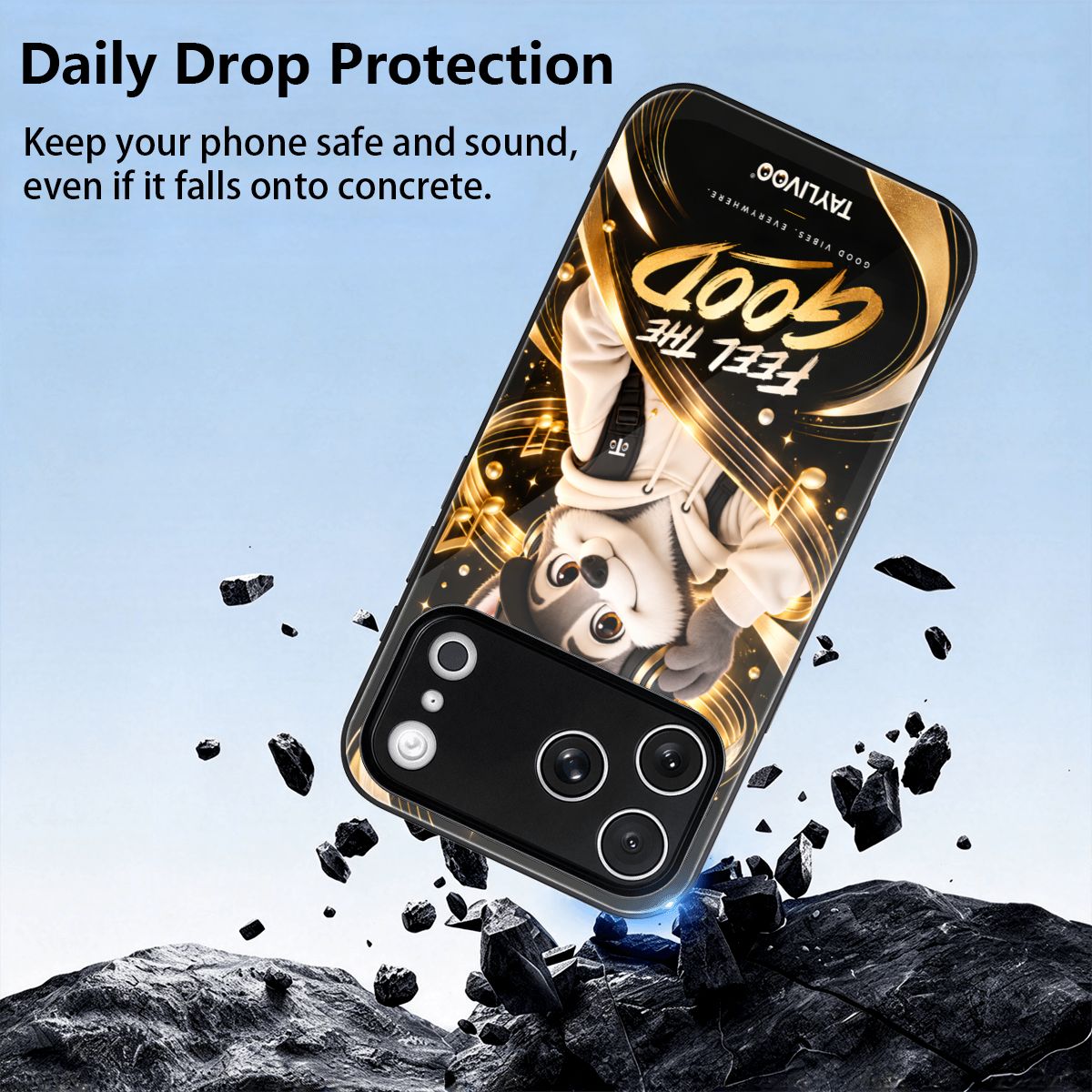 TAYLIVOO Feel the Good Glass Case for iPhone 18 Pro Max