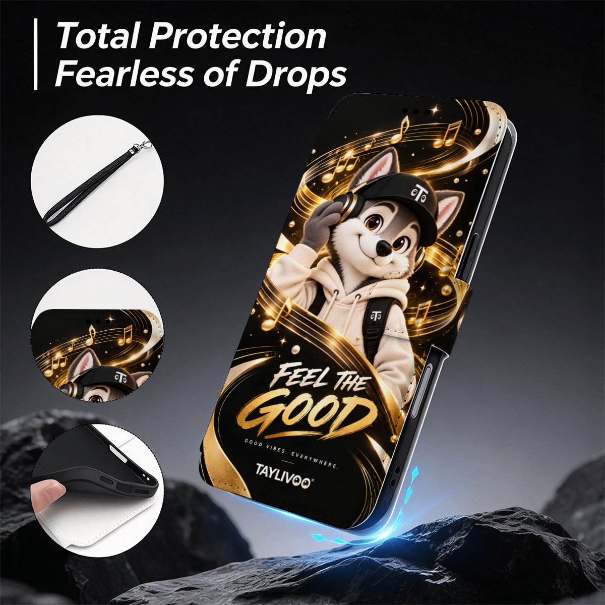TAYLIVOO Feel the Good Wallet Case for iPhone 18 Pro Max