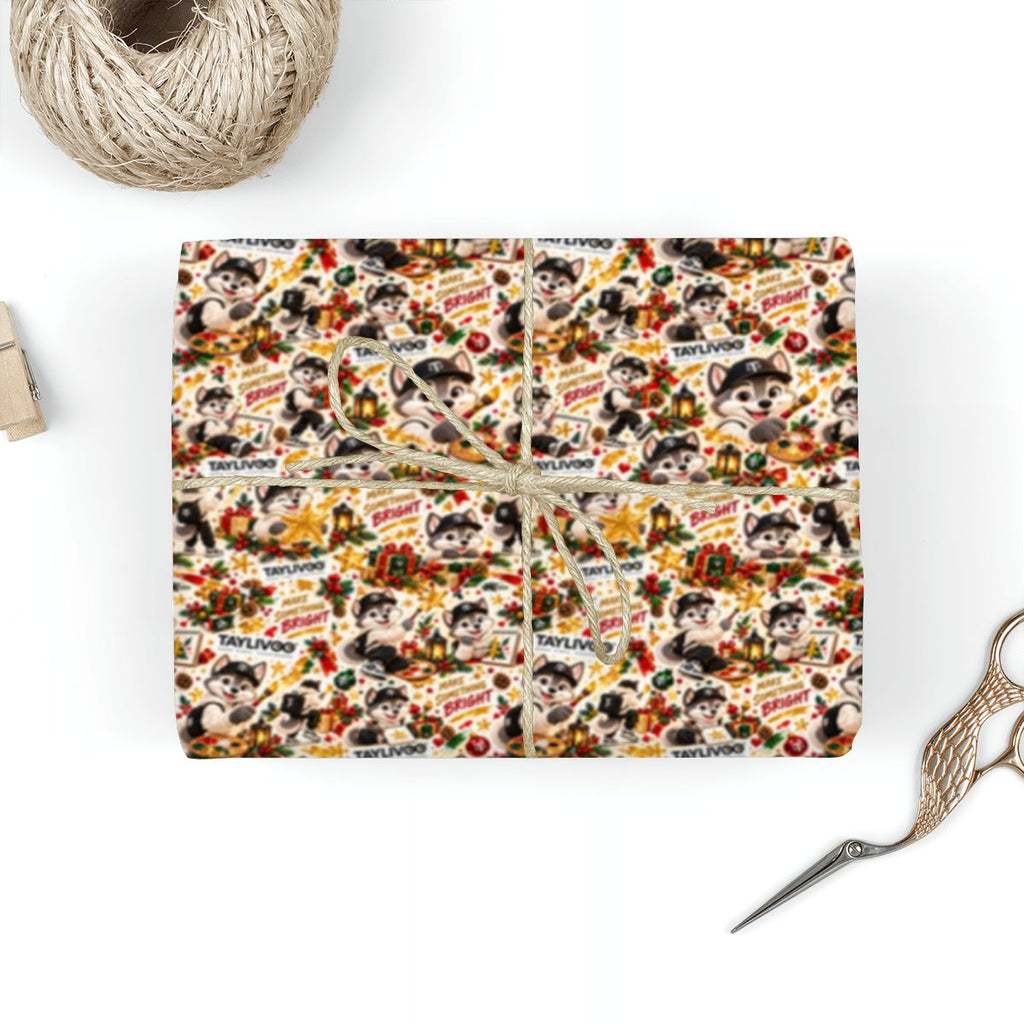 TAYLIVOO Christmas Joy Gift Wrap – 3 Sheets