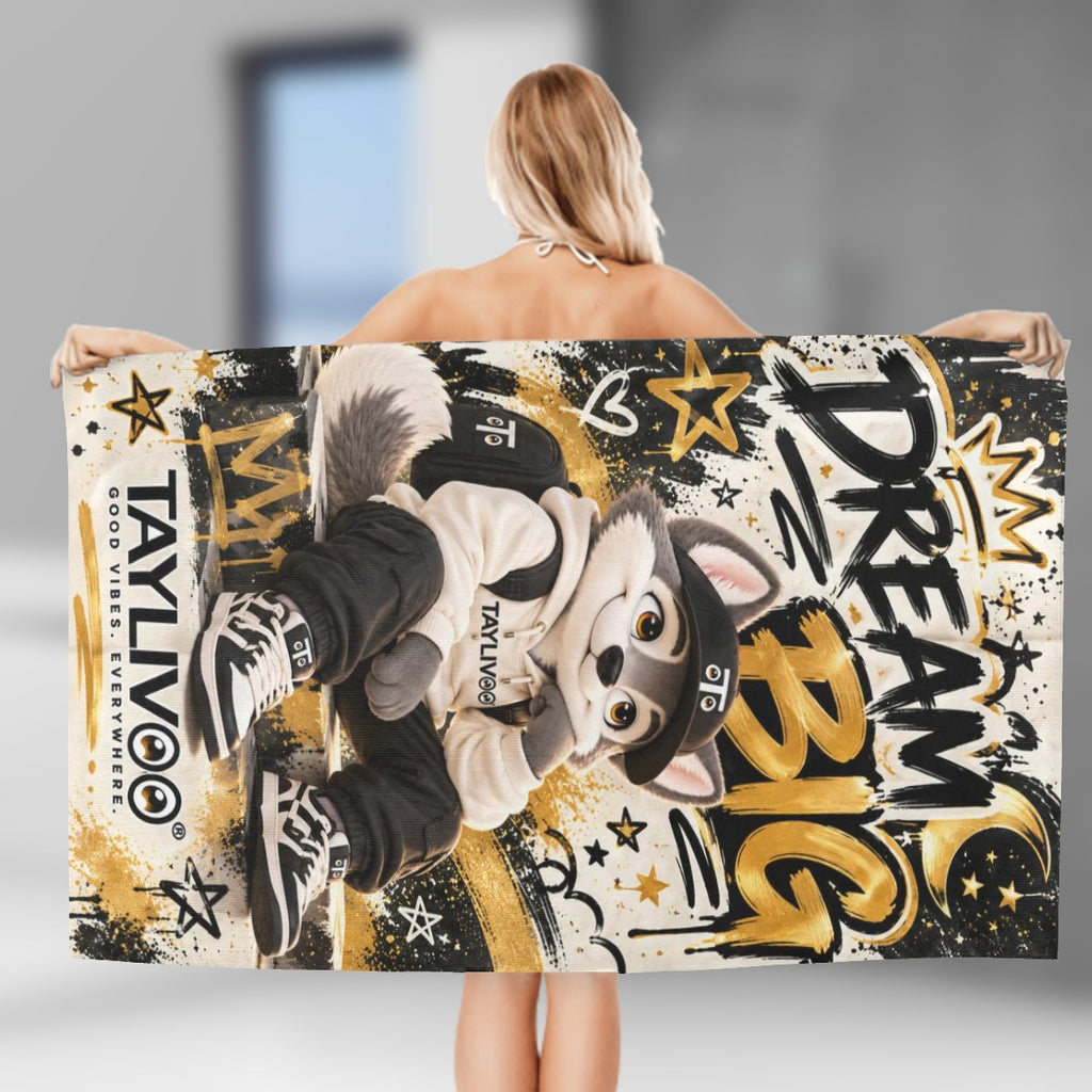 TAYLIVOO Dream Big Microfiber Bath Towel