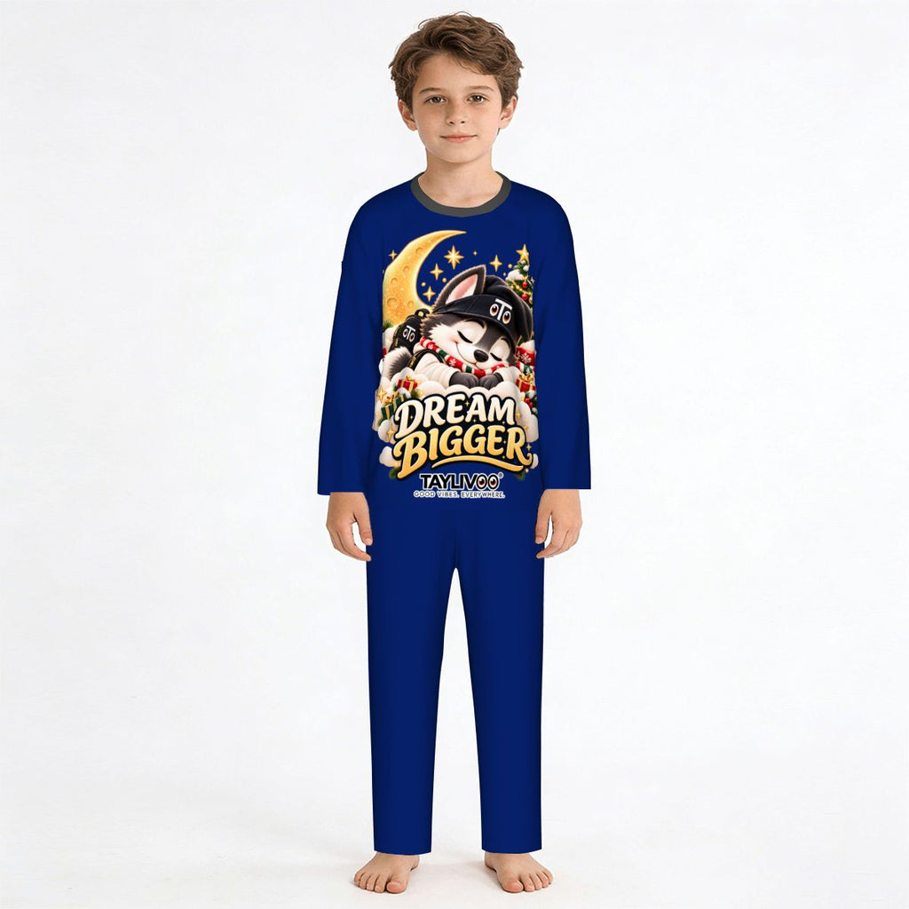 TAYLIVOO Dream Bigger Conjunto de pijama infantil – Azul