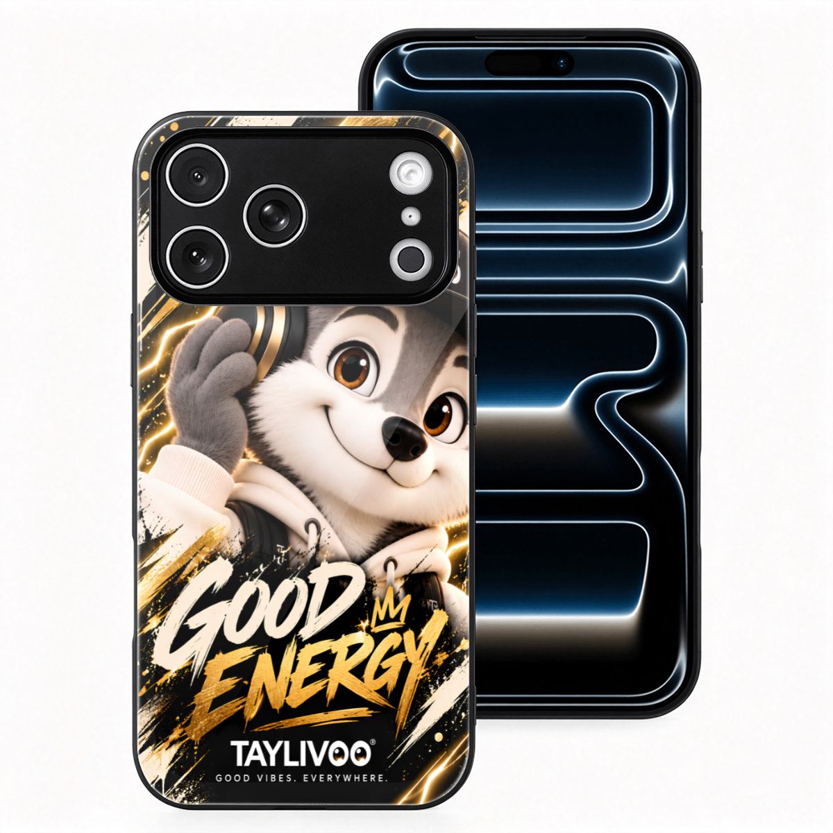 TAYLIVOO Good Energy Glass Case for iPhone 18 Pro Max