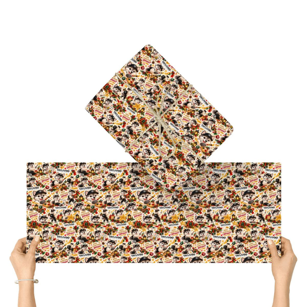TAYLIVOO Christmas Joy Gift Wrap – 3 Sheets