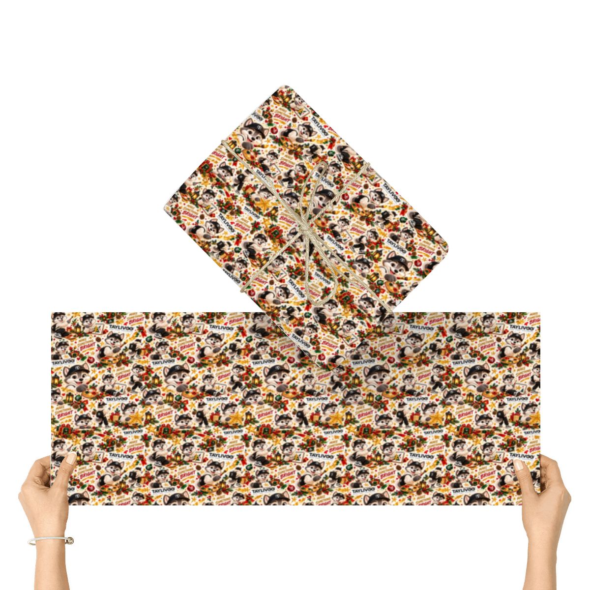 TAYLIVOO Christmas Joy Gift Wrap – 3 Sheets