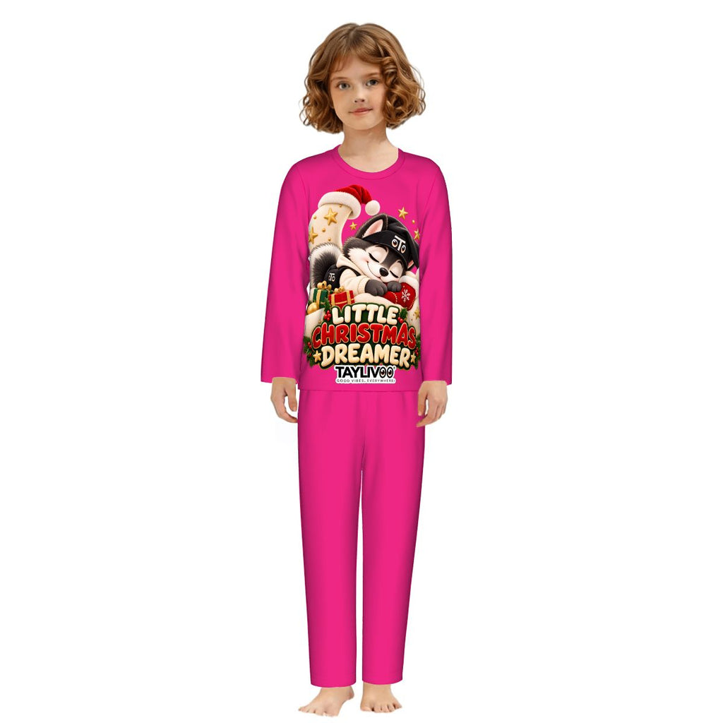 TAYLIVOO Little Christmas Dreamer Çocuk Pijama Takımı – Pembe