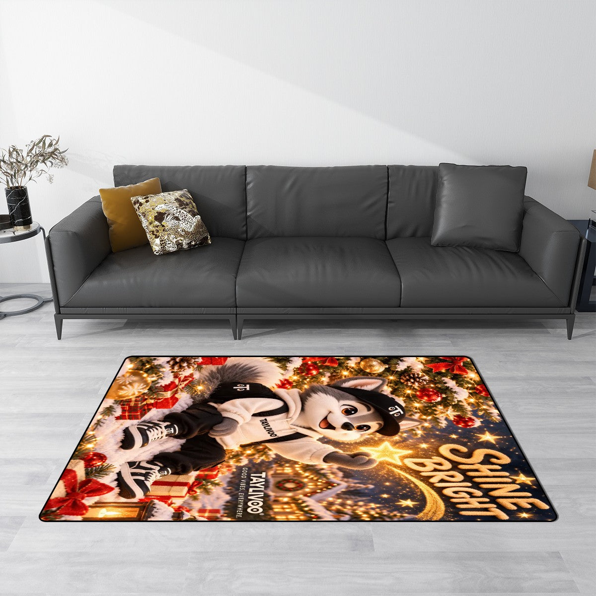 TAYLIVOO Shine Bright Non-Slip Area Rug