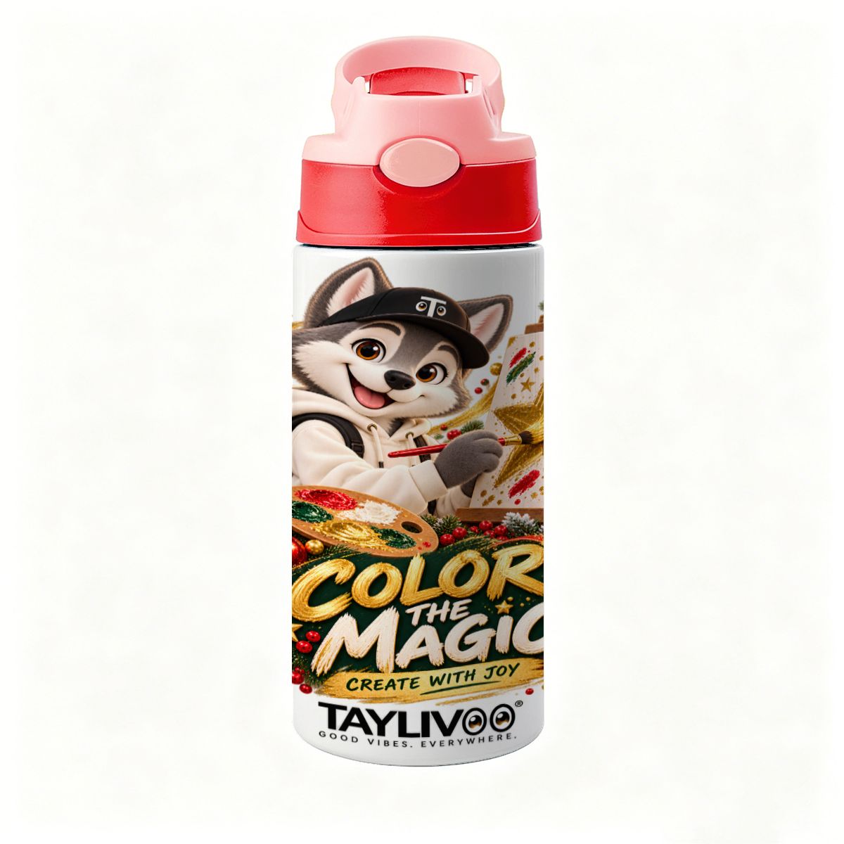 TAYLIVOO Color the Magic Kids’ Water Bottle